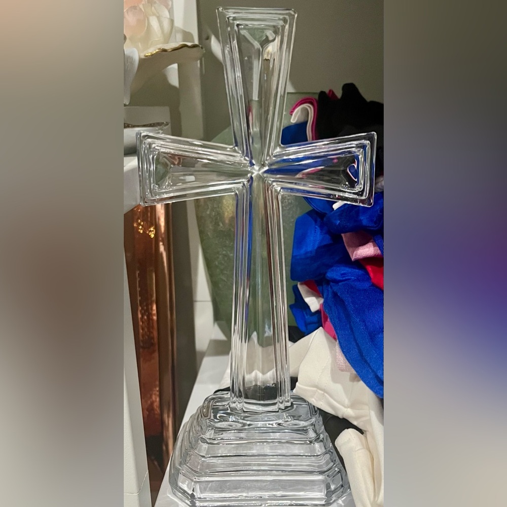 Cross Glass Decoration